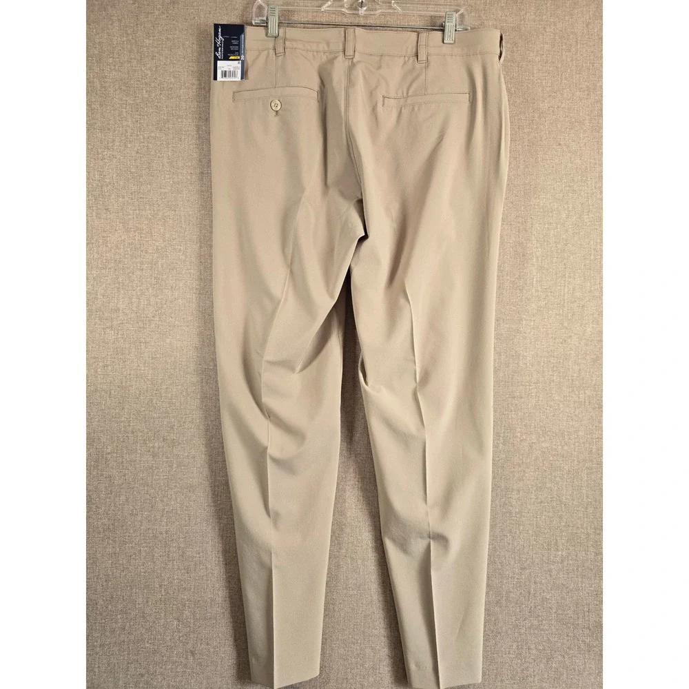 Ben Hogan Performance Mens Golf Pants 36x32 Beige Chinchilla Stretch UPF50 NWT